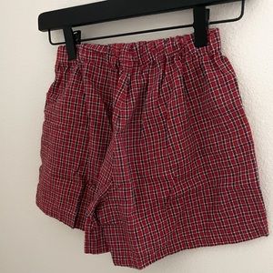 Brandy Melville | John Galt Logan Plaid Shorts in Red